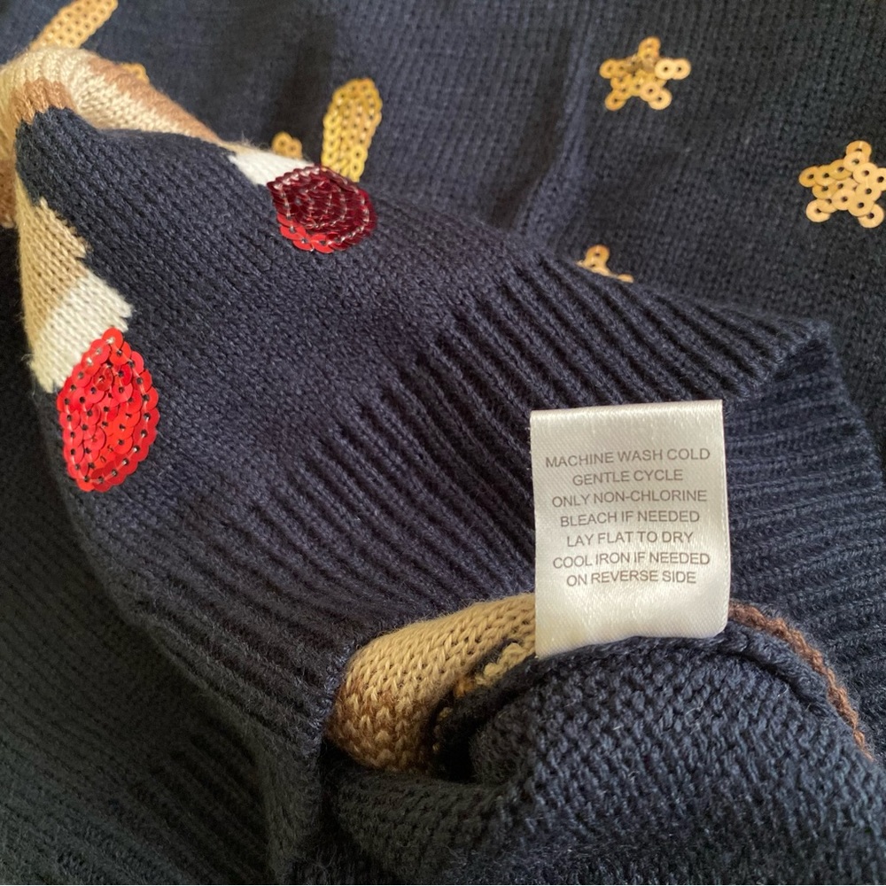 Holiday “Bah, Humpug!” sweater | Navy blue | Small - Picture 9 of 9